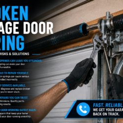 broken garage door spring signs and repair Teo Garage Doors