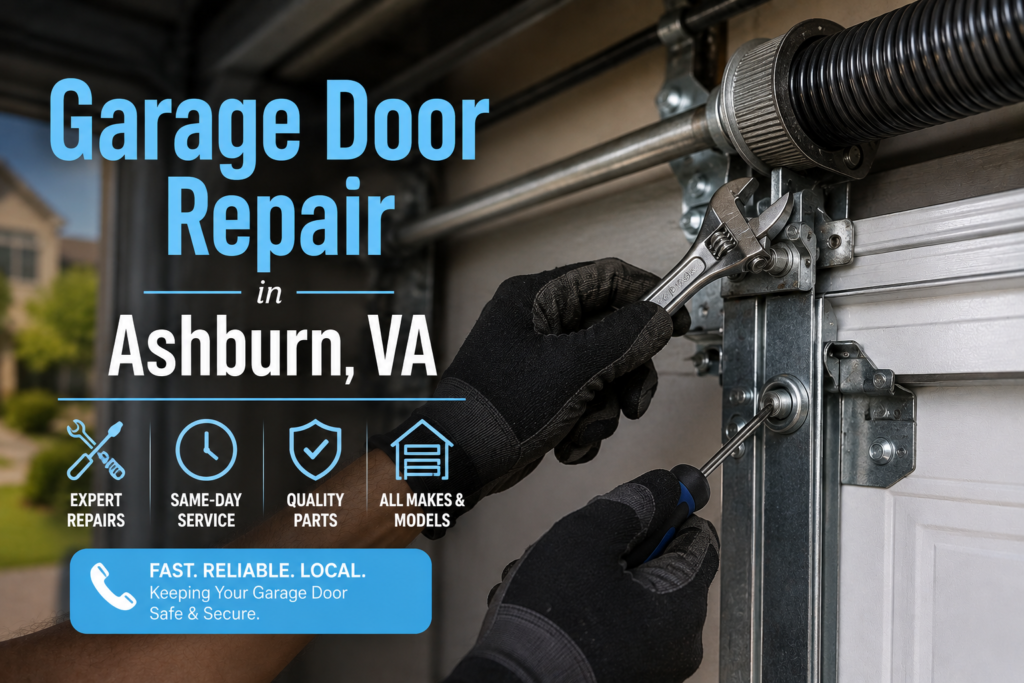 garage door repair Ashburn VA Teo Garage Doors same-day service